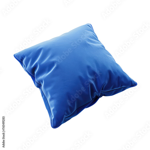 blue pillow isolated on transparent background