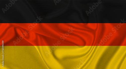 Germany country red yellow black national flag icon design concept.German government berlin insignia patriotism nation sign flag banner emblem symbol vector illustration background