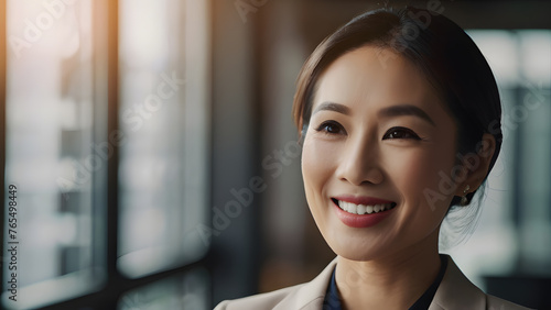 business woman with smile