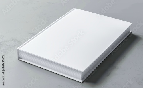 Closed Blank Book Resting on a Clean White Surface