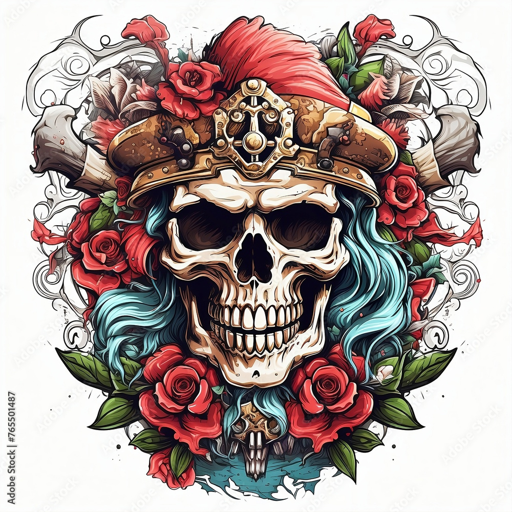 Skull Pirate Head