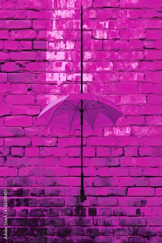 The magenta brick wall makes a nice background for a photo, in the style of free brushwork © Celina