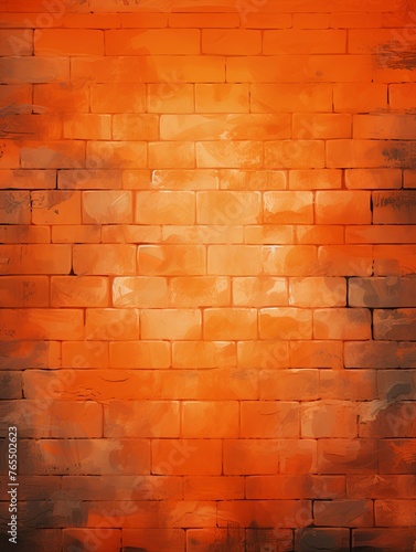 The orange brick wall makes a nice background for a photo  in the style of free brushwork