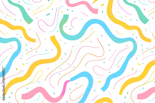 colorful hand drawn pastel lines  simple shapes and curves doodles background