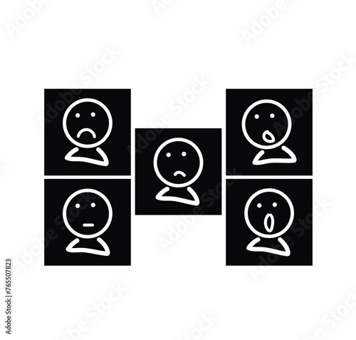 Aggressive Cartoon With Angry Expression. Vector Illustration Isolated On White Background