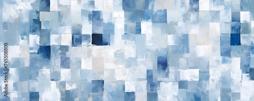 white and blue squares on the background  in the style of soft  blended brushstroke