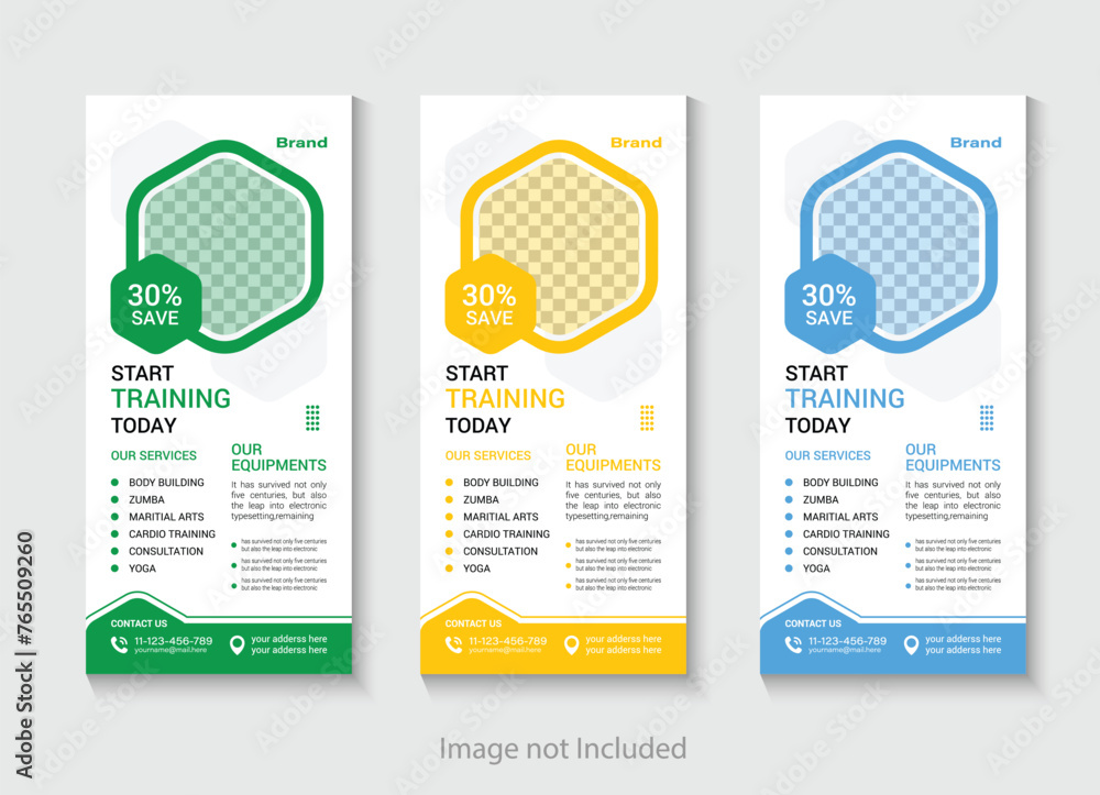 Fitness rac k card dl flyer template Fitness rac k card dl flyer template