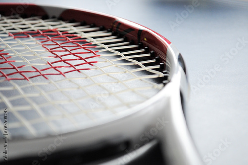 Nahaufnahme eines Tennisschlägers