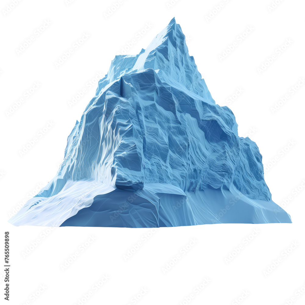 Iceberg isolated on transparent background