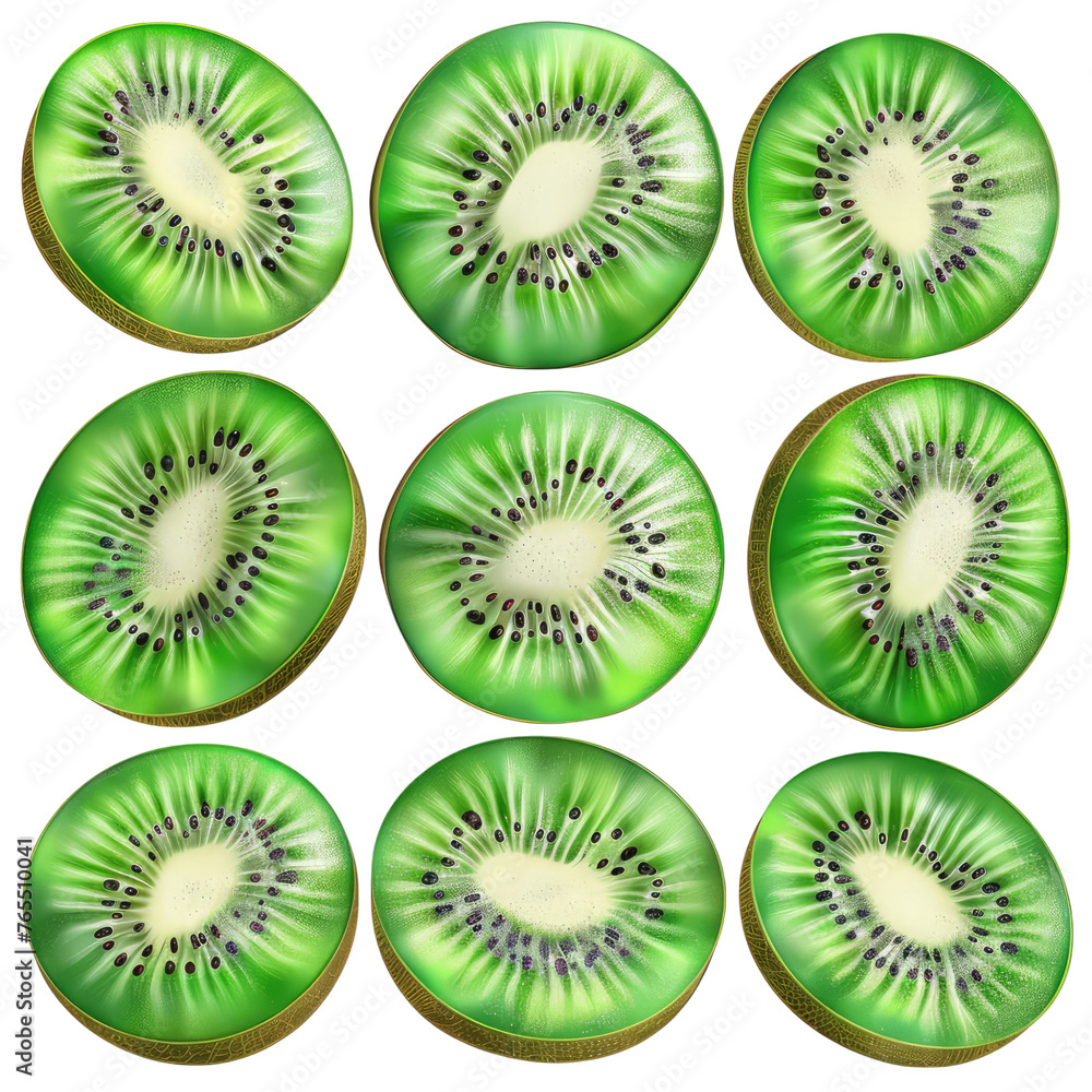 Kiwi slice isolated on transparent background Kiwi slice isolated on transparent background