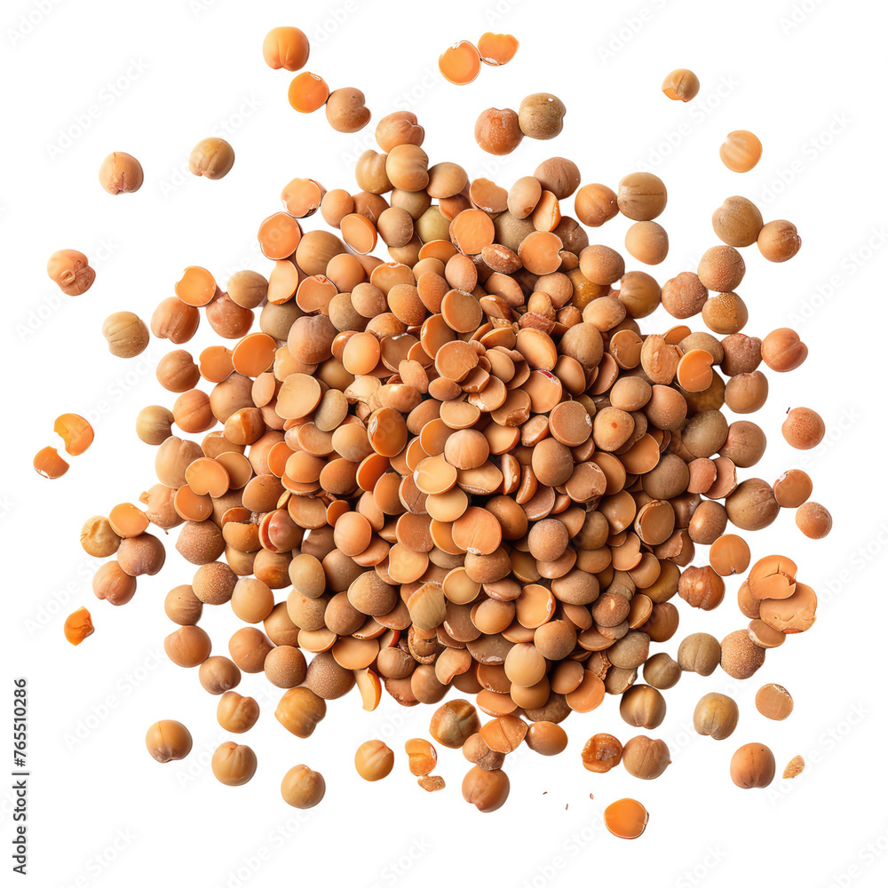 Lentils isolated on transparent background Lentils isolated on transparent background