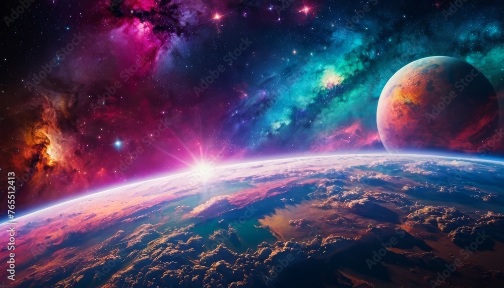 Colorful Beautiful space background