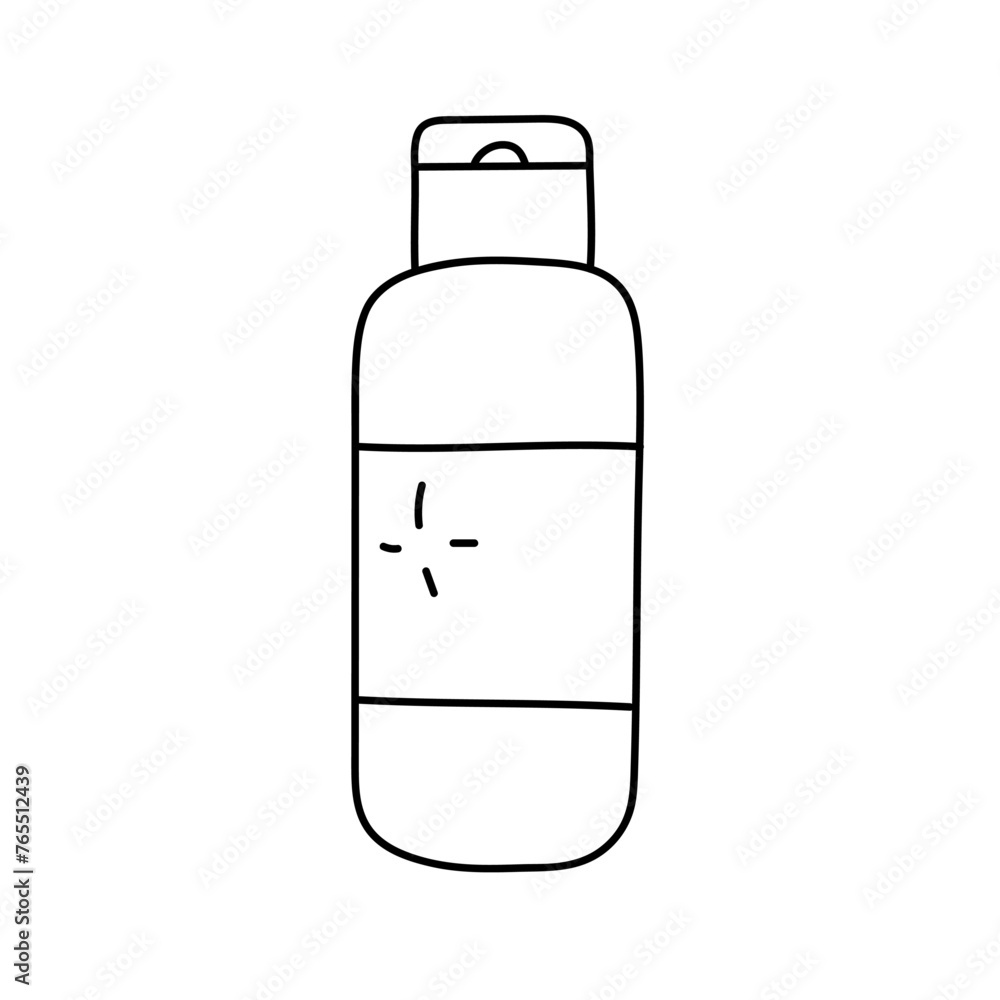Nail polish remover. Vector illustration in doodle style. Nail polish remover. Vector illustration in doodle style.
