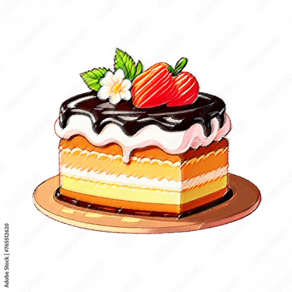 piece of cake pastel illustration piece of cake pastel illustration
