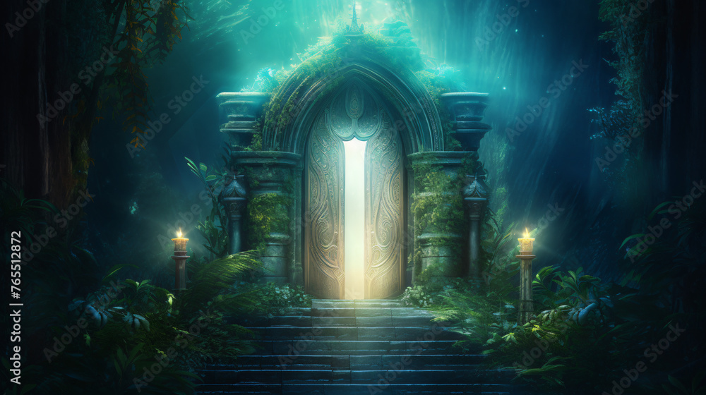 A magical doorway leading to another realm 