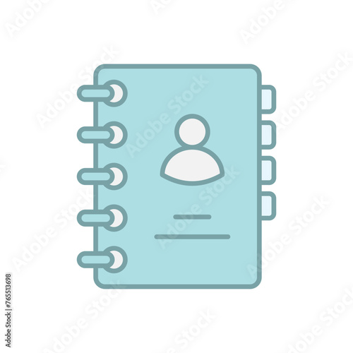 Blue Line Phonebook Call vector icon