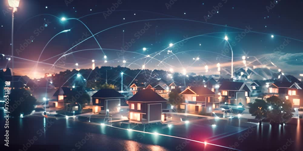 Digital community and people. Smart homes and digital community. DX, Iot, digital network in society concept. 4K Video Digital community and people. Smart homes and digital community. DX, Iot, digital network in society concept. 4K Video
