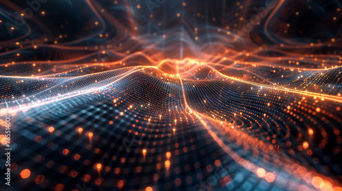 An abstract representation of quantum encryption, with glowing qubits forming intricate patterns of light that weave a protective shield around sensitive information, 