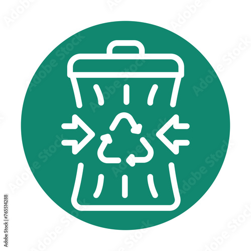 Waste upcycle color flat icon. Zero waste lifestyle. Eco friendly.