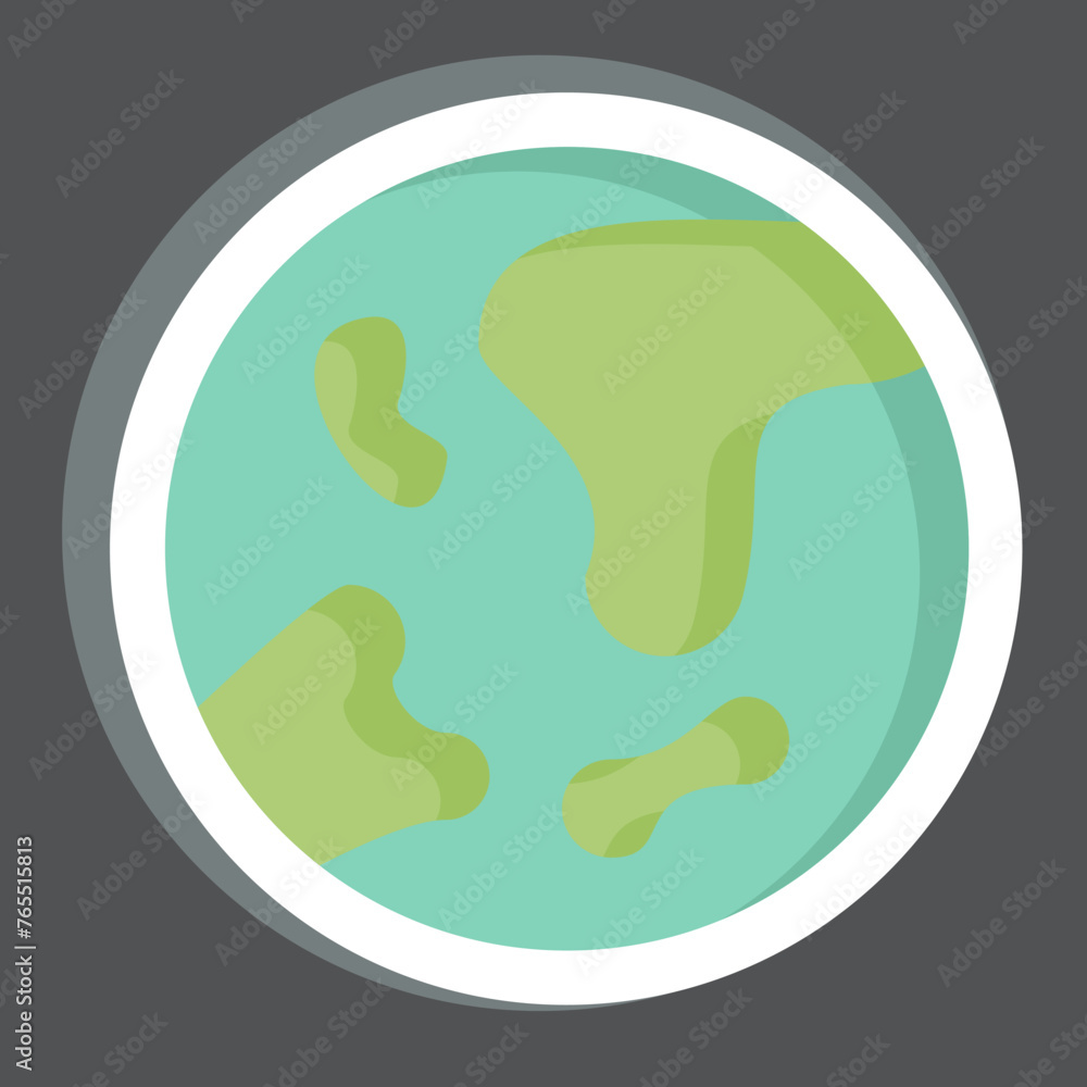 Sticker Earth. related to Space symbol. simple design editable. simple illustration Sticker Earth. related to Space symbol. simple design editable. simple illustration