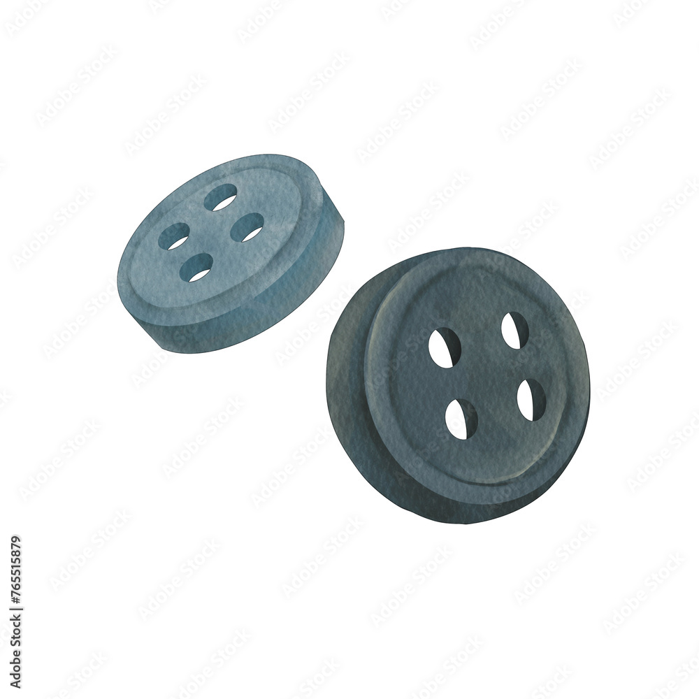 Watercolor sewing button Watercolor sewing button