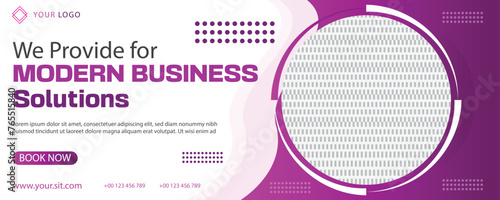 business new professional design in pink color with new background elements and image place
