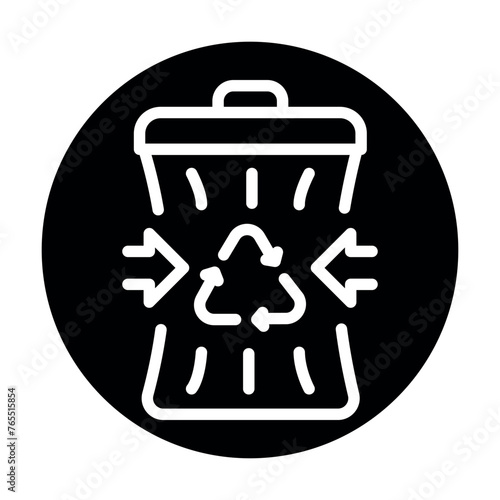 Waste upcycle color flat icon. Zero waste lifestyle. Eco friendly.