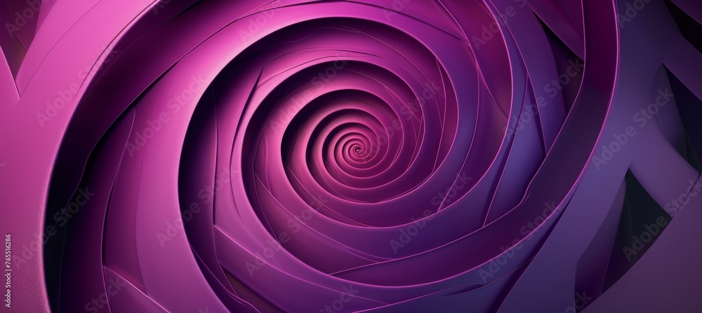 Abstract background with pink spiral in dark purple color. Modern ...