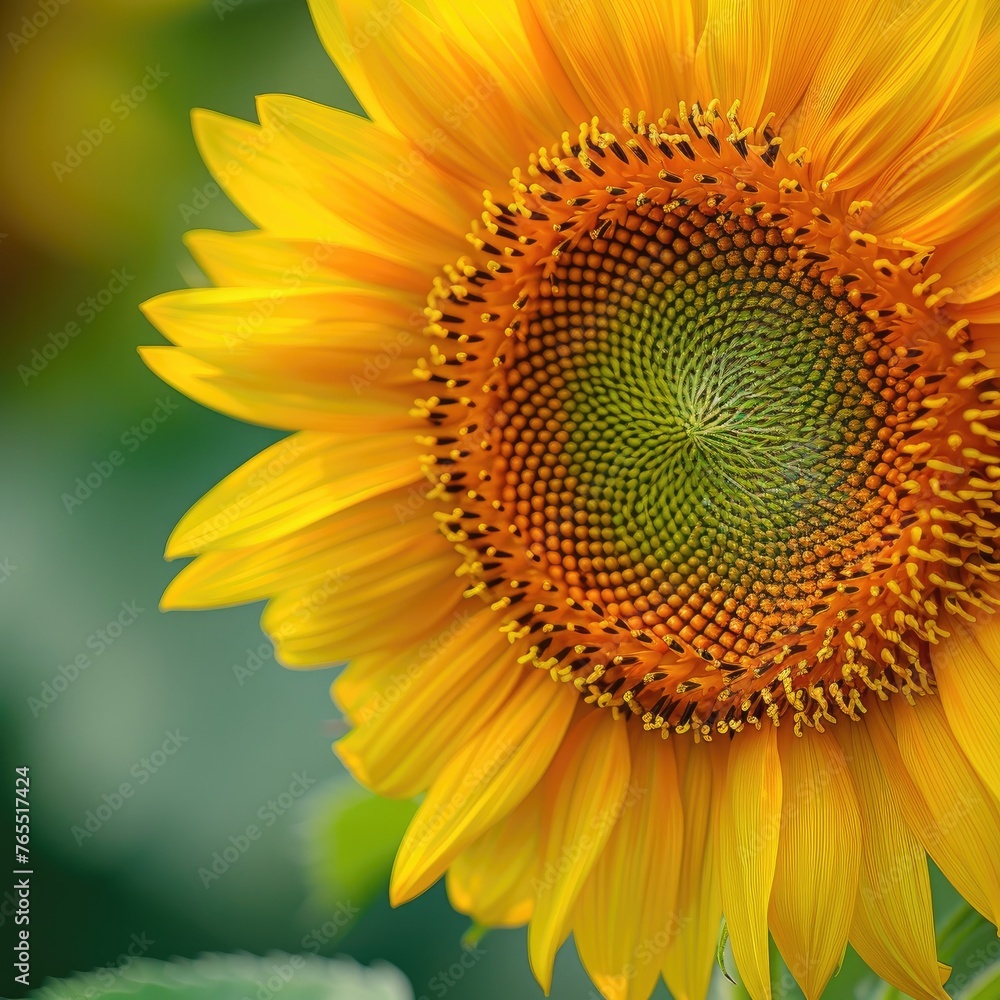 Obraz premium close up photo sunflower Generative AI