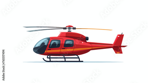 Vector helicopter icon Flat vector isolated on white