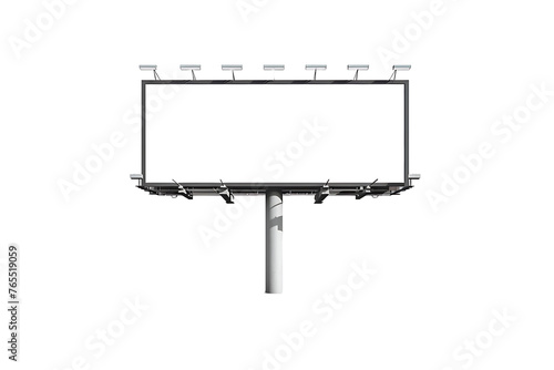 White transparent billboard on transparent background.