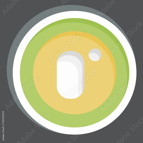 Sticker Zero Point. related to Air Conditioning symbol. simple design editable. simple illustration