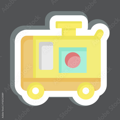 Sticker Generator. related to Construction Vehicles symbol. simple design editable. simple illustration photo