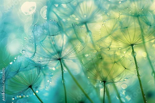 a close up of dandelion seeds