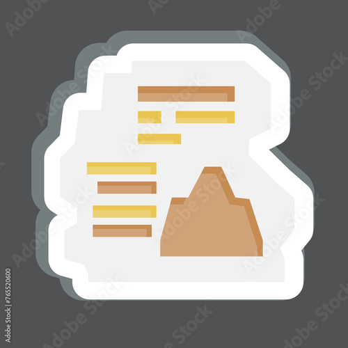 Sticker Inscription. related to Prehistoric symbol. simple design editable. simple illustration