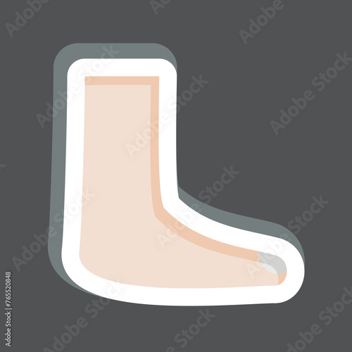 Sticker Foot. related to Orthopedic symbol. simple design editable. simple illustration