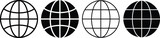 World icon flat. Globe icon illustration