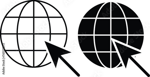World icon flat. Globe icon illustration