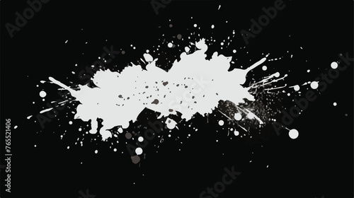White ink splash splatter grunge style design element