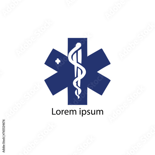 Caduceus symbol made using bird wings and poisonous snakes, healthcare conceptual vector illustration