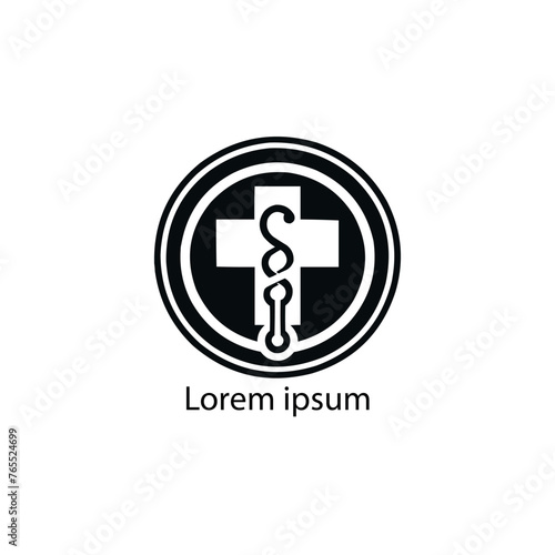 Caduceus symbol made using bird wings and poisonous snakes, healthcare conceptual vector illustration
