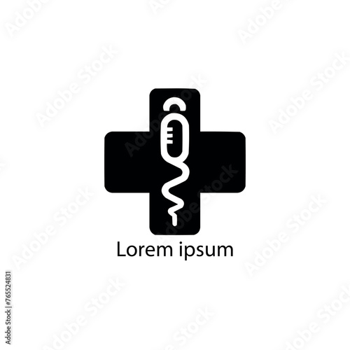 Caduceus symbol made using bird wings and poisonous snakes, healthcare conceptual vector illustration