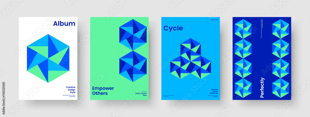 Fototapeta premium Creative Banner Design. Isolated Flyer Layout. Geometric Book Cover Template. Poster. Brochure. Background. Report. Business Presentation. Pamphlet. Newsletter. Journal. Magazine. Advertising