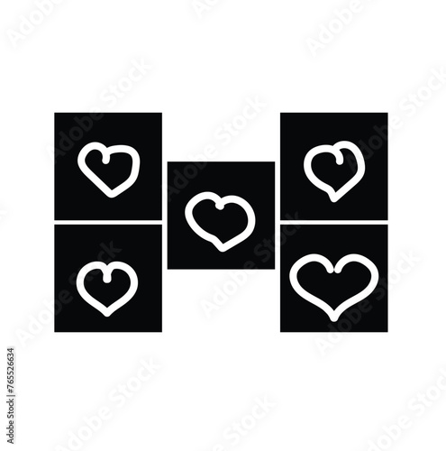 love symbols vector icons. Isolated on white background vector elements. Flat design.