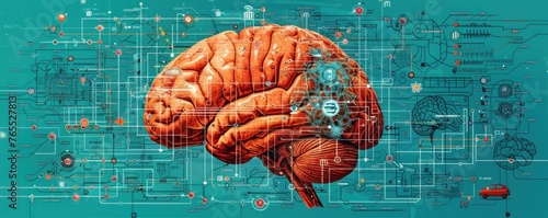 Technorelief of the Brain: An Engineering Sketch with Artificial Intelligence Contours photo