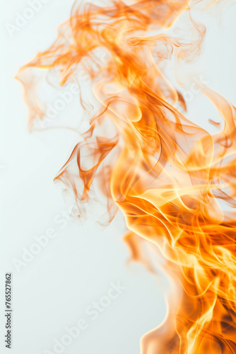 Image of a hot orange flame on a white background.