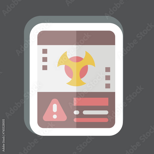 Sticker Biohazard. related to Nuclear symbol. simple design editable. simple illustration