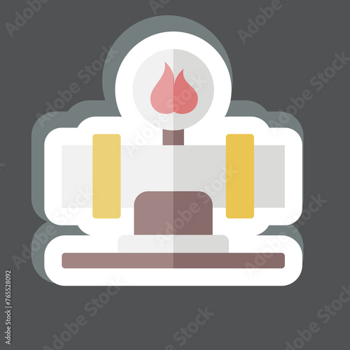 Sticker Gas Pipeline. related to Nuclear symbol. simple design editable. simple illustration