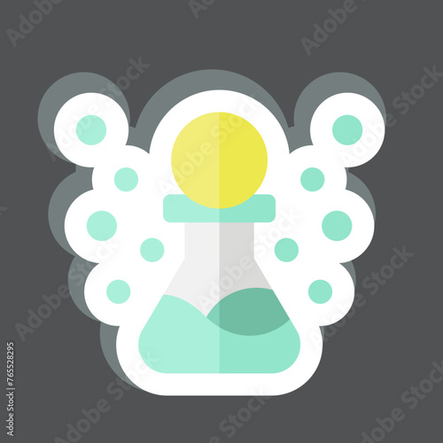 Sticker Technetium. related to Nuclear symbol. simple design editable. simple illustration
