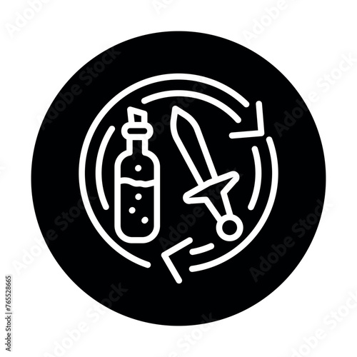 Items nft game exchange color line icon. Digital crypto art.